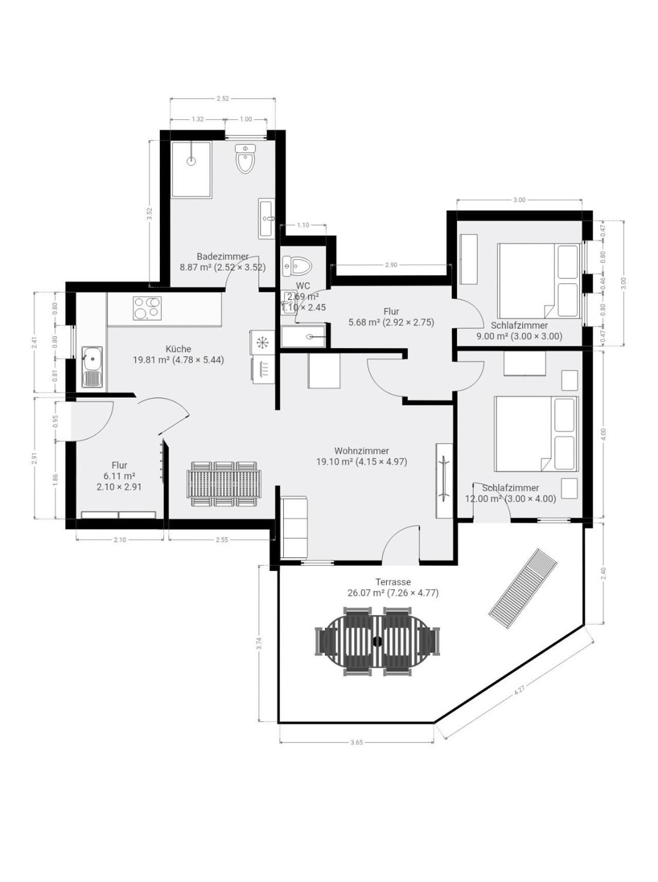 Apartmán Casa Schneck Longkamp Exteriér fotografie